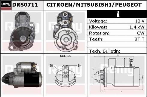 Remy DRS0711 - Starteris autospares.lv