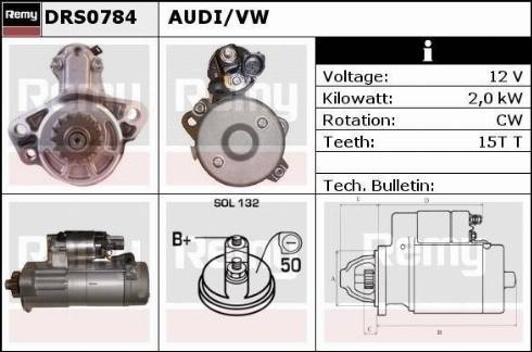 Remy DRS0784 - Starteris www.autospares.lv