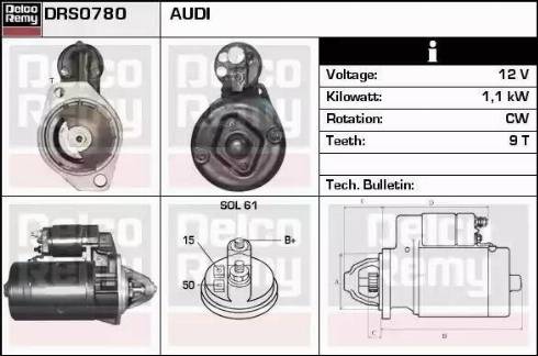 Remy DRS0780 - Starteris autospares.lv