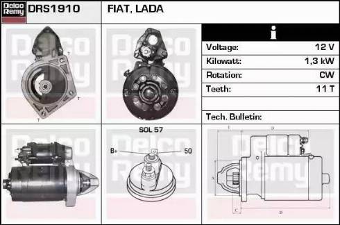 Remy DRS1910 - Starteris autospares.lv