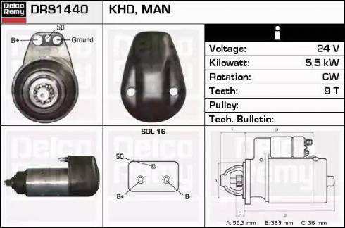 Remy DRS1440 - Starteris autospares.lv