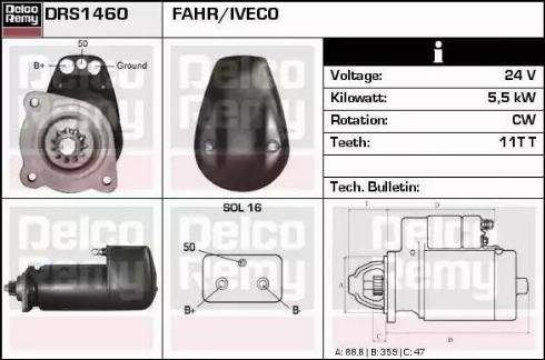 Remy DRS1460 - Starteris www.autospares.lv