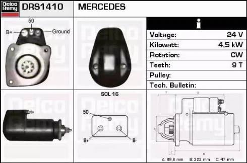 Remy DRS1410 - Стартер www.autospares.lv