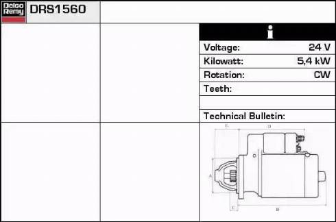 Remy DRS1560 - Starteris autospares.lv