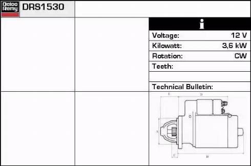 Remy DRS1530 - Starteris autospares.lv