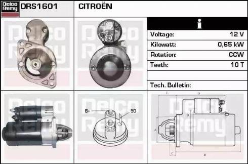 Remy DRS1601 - Стартер www.autospares.lv