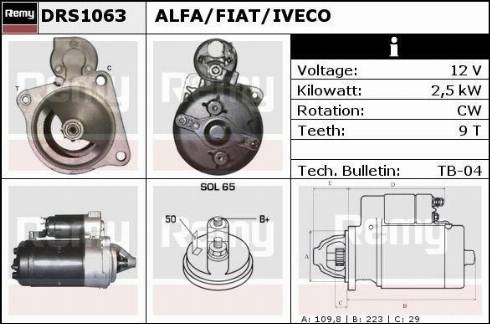 Remy DRS1063X - Starteris autospares.lv