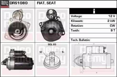 Remy DRS1080 - Starteris www.autospares.lv