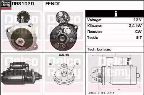 Remy DRS1020 - Starter www.autospares.lv