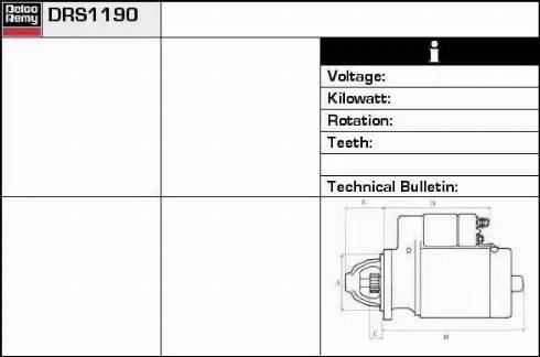 Remy DRS1190 - Starteris www.autospares.lv