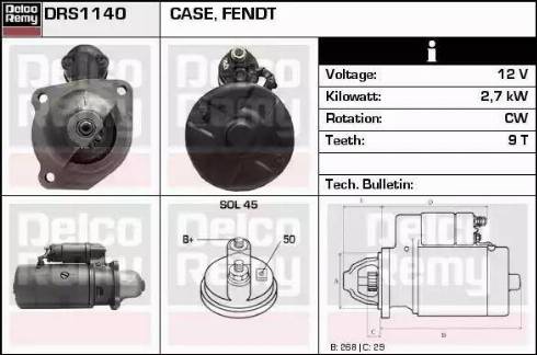 Remy DRS1140 - Starter www.autospares.lv