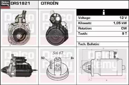 Remy DRS1821 - Starteris autospares.lv