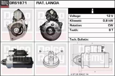 Remy DRS1871 - Starteris autospares.lv