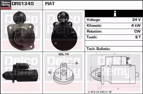 Remy DRS1340 - Стартер www.autospares.lv