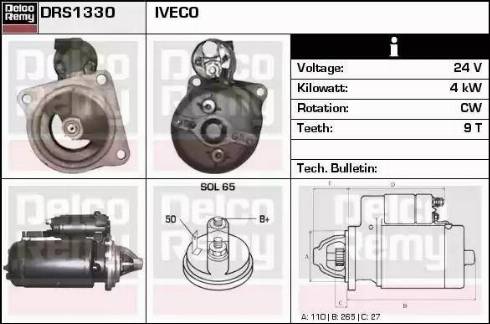 Remy DRS1330 - Starteris autospares.lv