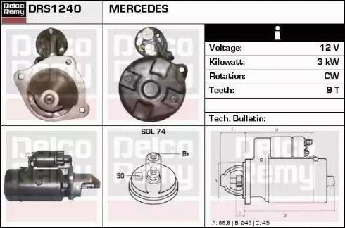 Remy DRS1240 - Starteris www.autospares.lv