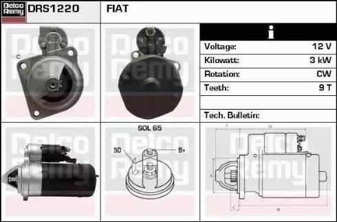 Remy DRS1220 - Starteris autospares.lv