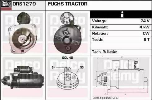 Remy DRS1270 - Starter www.autospares.lv