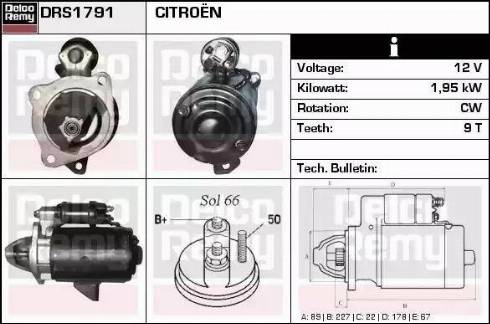 Remy DRS1791 - Starteris www.autospares.lv