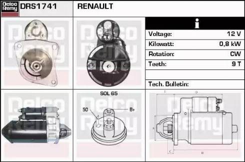 Remy DRS1741 - Starteris autospares.lv