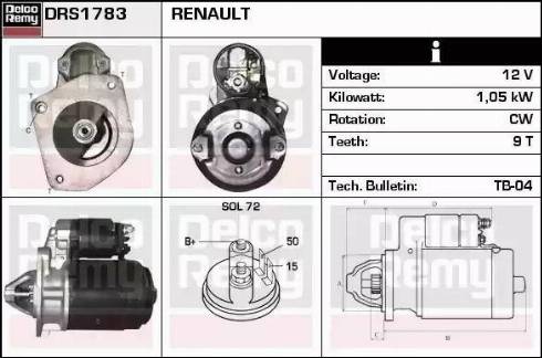 Remy DRS1783 - Starter www.autospares.lv