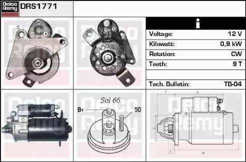 Remy DRS1771 - Starteris www.autospares.lv