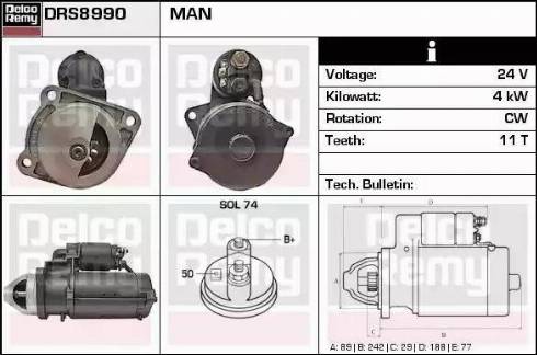 Remy DRS8990 - Starter www.autospares.lv