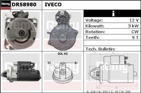 Remy DRS8980 - Starter www.autospares.lv