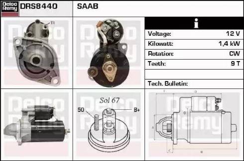 Remy DRS8440 - Starter www.autospares.lv