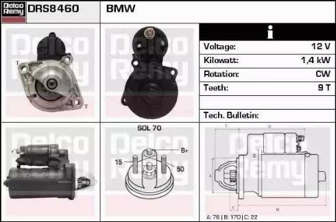 Remy DRS8460 - Starteris www.autospares.lv