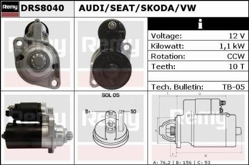 Remy DRS8040X - Starter www.autospares.lv