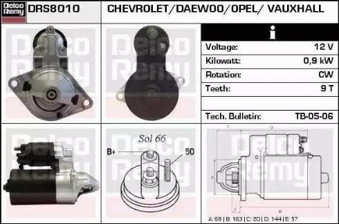 Remy DRS8010 - Starter www.autospares.lv