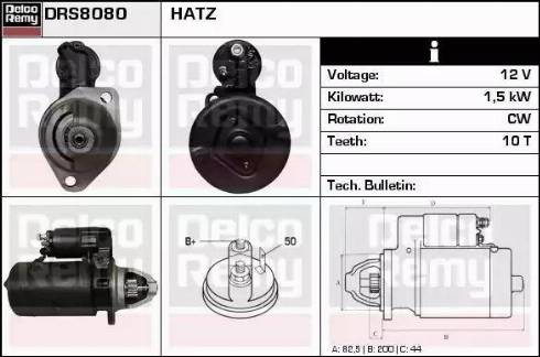 Remy DRS8080 - Starteris autospares.lv