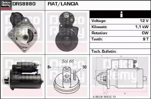 Remy DRS8880 - Starteris autospares.lv