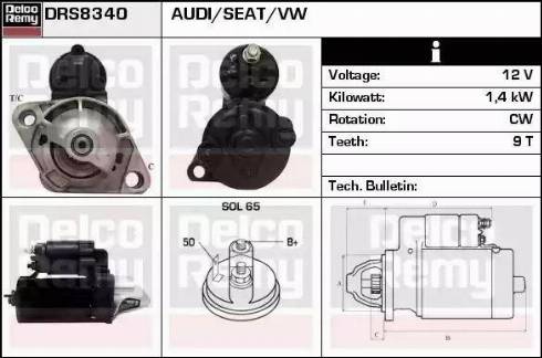 Remy DRS8340 - Starteris autospares.lv