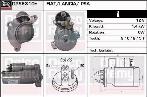 Remy DRS8310N - Стартер www.autospares.lv