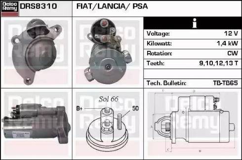 Remy DRS8310 - Starteris autospares.lv