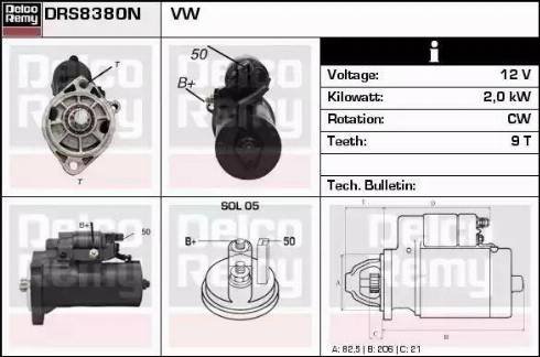 Remy DRS8380N - Starter www.autospares.lv