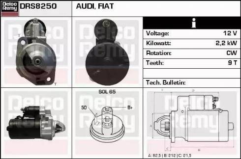 Remy DRS8250 - Starteris autospares.lv