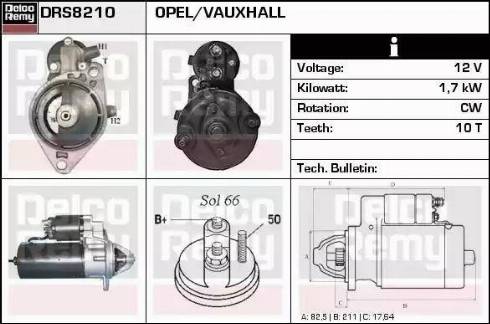 Remy DRS8210 - Starter www.autospares.lv