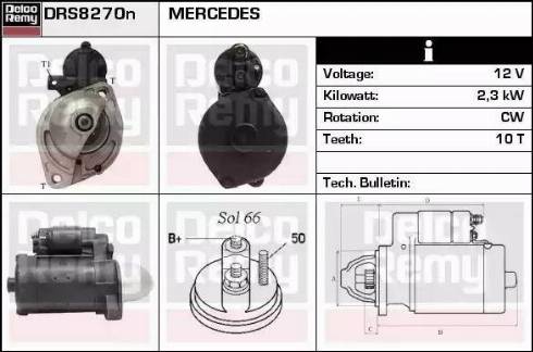 Remy DRS8270N - Starter www.autospares.lv