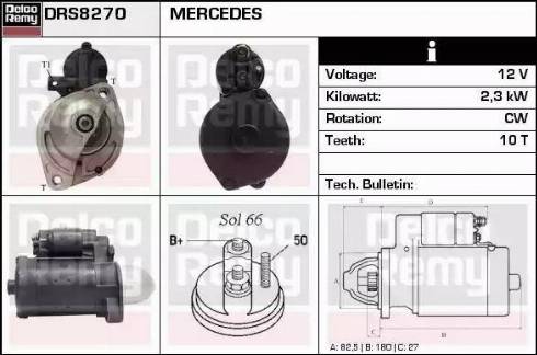 Remy DRS8270 - Стартер www.autospares.lv