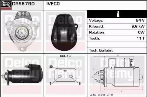 Remy DRS8790 - Starter www.autospares.lv