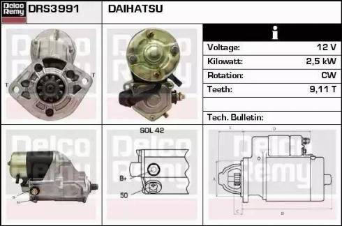 Remy DRS3991 - Starteris autospares.lv