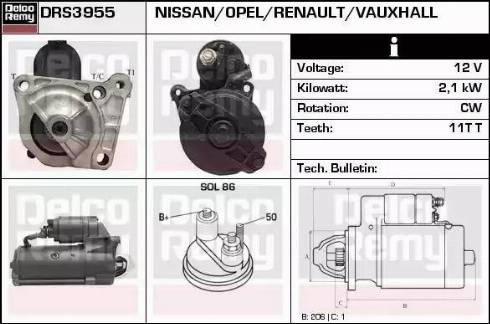 Remy DRS3955 - Starteris www.autospares.lv