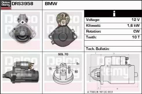 Remy DRS3958 - Starteris autospares.lv