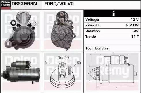 Remy DRS3969N - Starteris www.autospares.lv