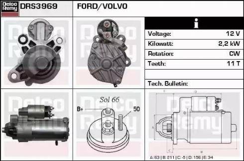 Remy DRS3969 - Starteris autospares.lv