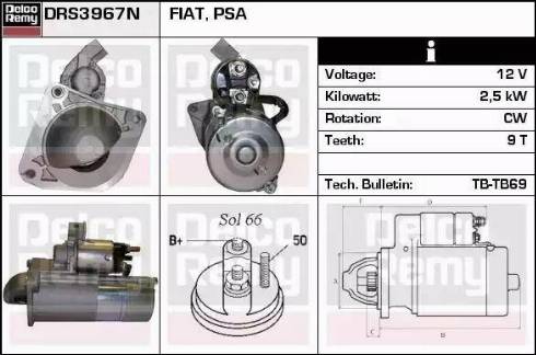 Remy DRS3967N - Starter www.autospares.lv