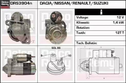 Remy DRS3904N - Starteris autospares.lv